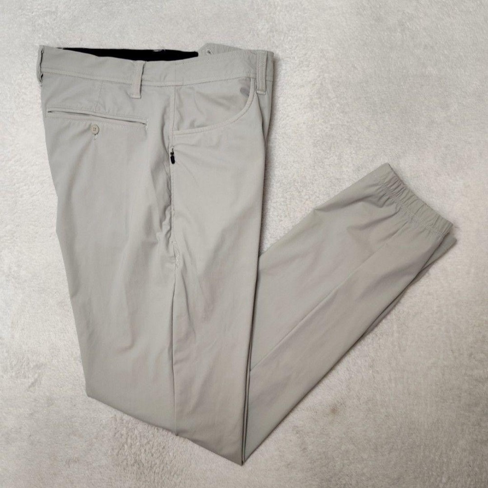 Rhone Pants Mens 30x30 Gray Commuter Pro Stretch Travel Elastic Jogger Work